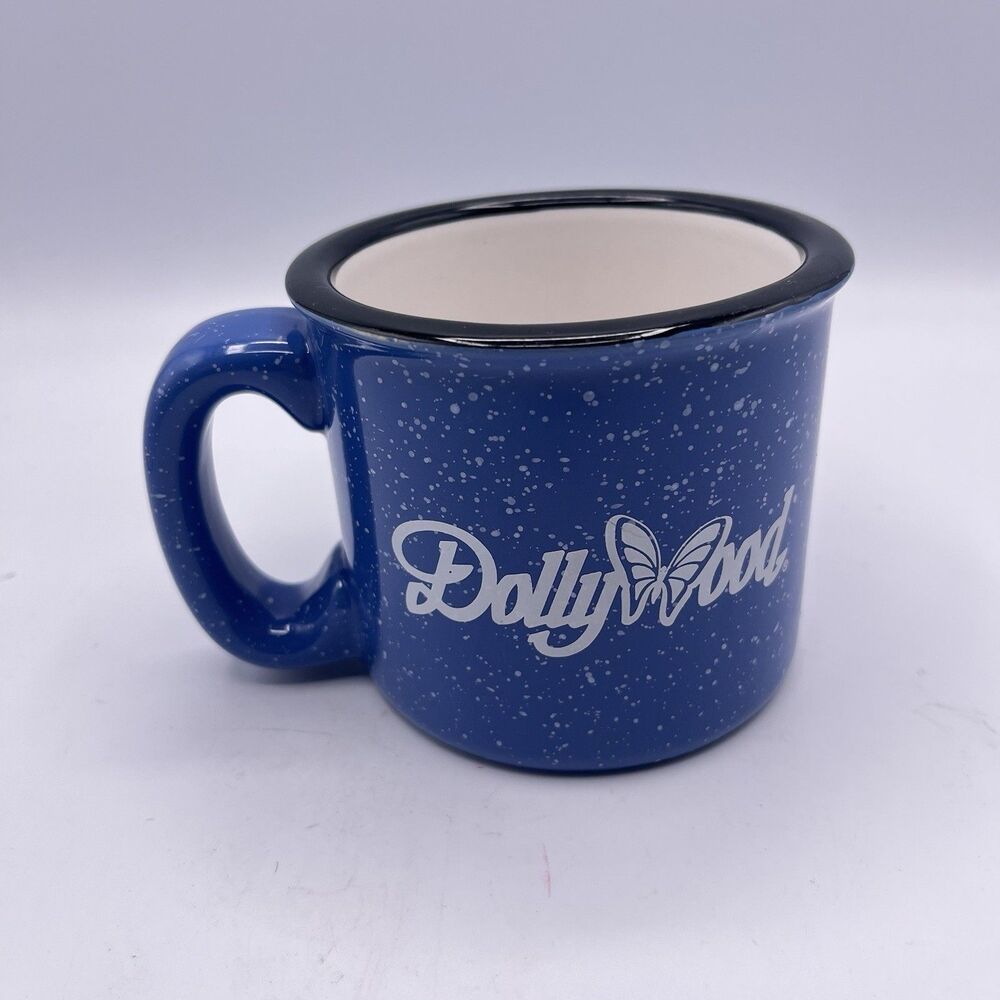 Blue Speckled Ceramic Camping Mug Dollywood